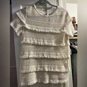 Joie crochet / fringe top, sz xs